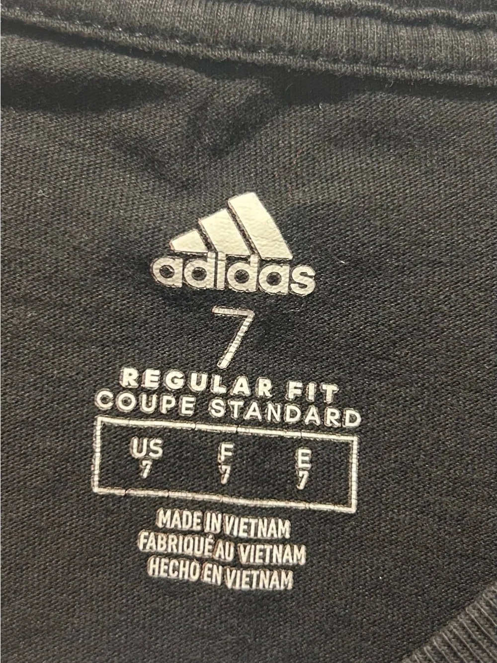 adidas Black Tee with Gray Camo Logo